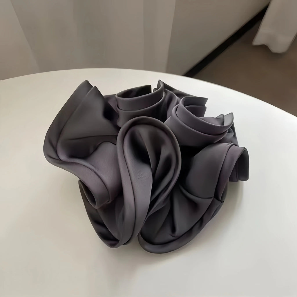 Korean Big Hair Tie Ribbon Scrunchies Satin Elastic Hair Band Bow Women Simple Temperament New Style  Ponytail Hair Accessories Quick Pick Grocers