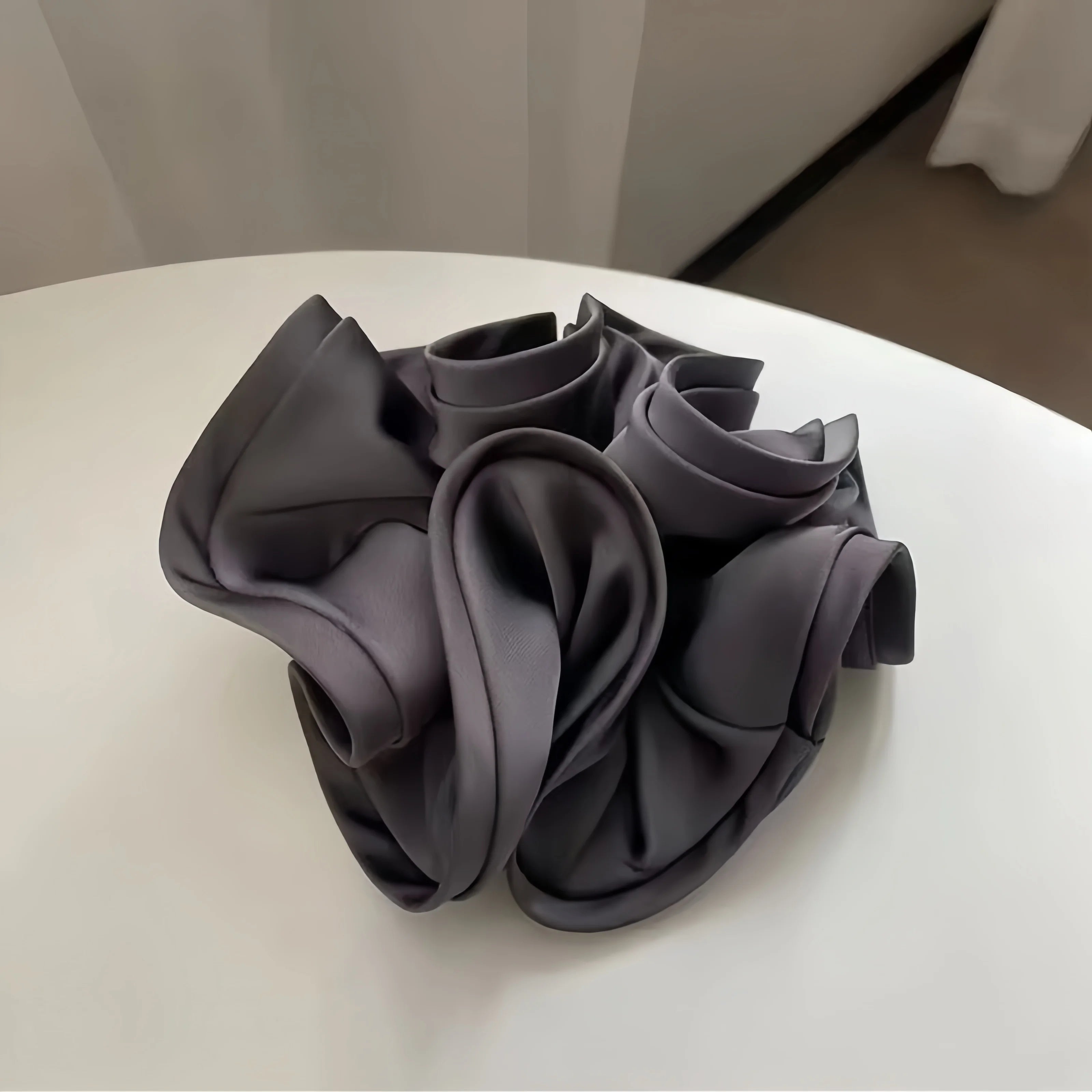 Korean Big Hair Tie Ribbon Scrunchies Satin Elastic Hair Band Bow Women Simple Temperament New Style  Ponytail Hair Accessories Quick Pick Grocers