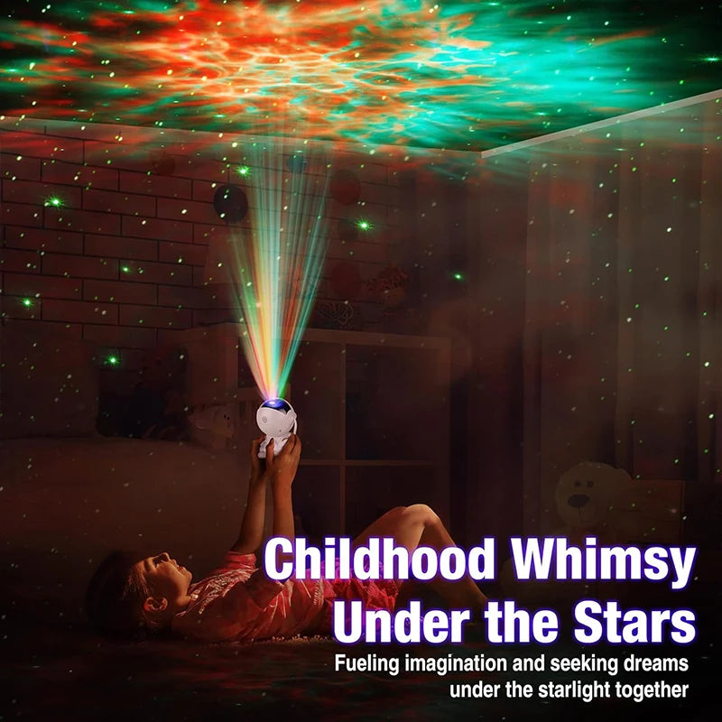 Astronaut Galaxy Projector Night Light White Holding Star, Stars Projectors Lamp for Kids Bedroom, Space Decor & Gift Quick Pick Grocers