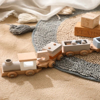Wooden Train Birthday Toy  Montessori Toys Baby Educational Toys  Wooden Trolley  Baby Learning Toys  Number Of Wood Baby's Toys Purest Peak