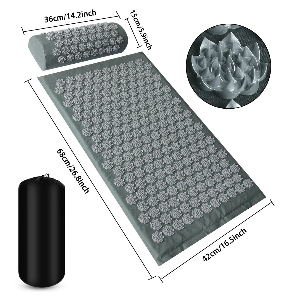 Acupressure Yoga Mat Kuznetsov's Applicator Cushion Sensi Massage Body Needles With Spikes Pillow Foot Massager Fitness Pilates Purest Peak
