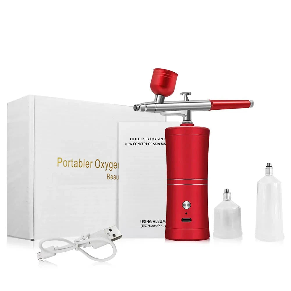 Airbrush with Compressor for Nail Painting Portable Cordless Airbrush Mini Airbrush Sprayer Gun for Nail Art Cake Painting Econic Blanks