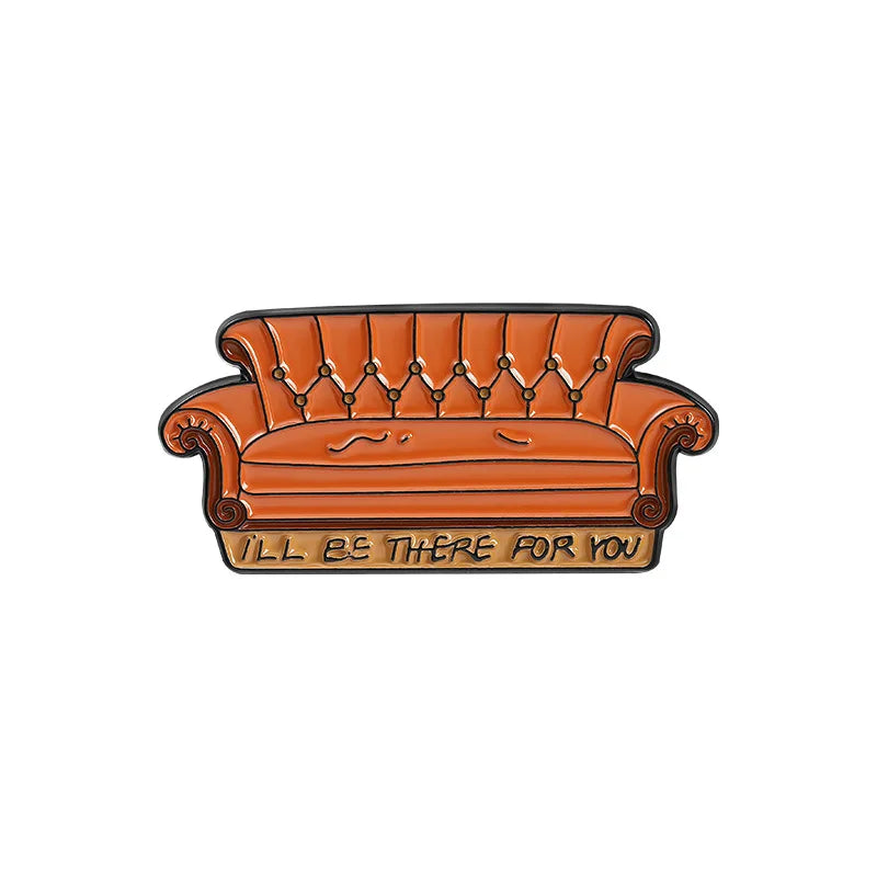 New Creative American TV Series Friends Pin Cartoon Cute Lobster Sofa Shaped Letter Pin Badge Quick Pick Grocers