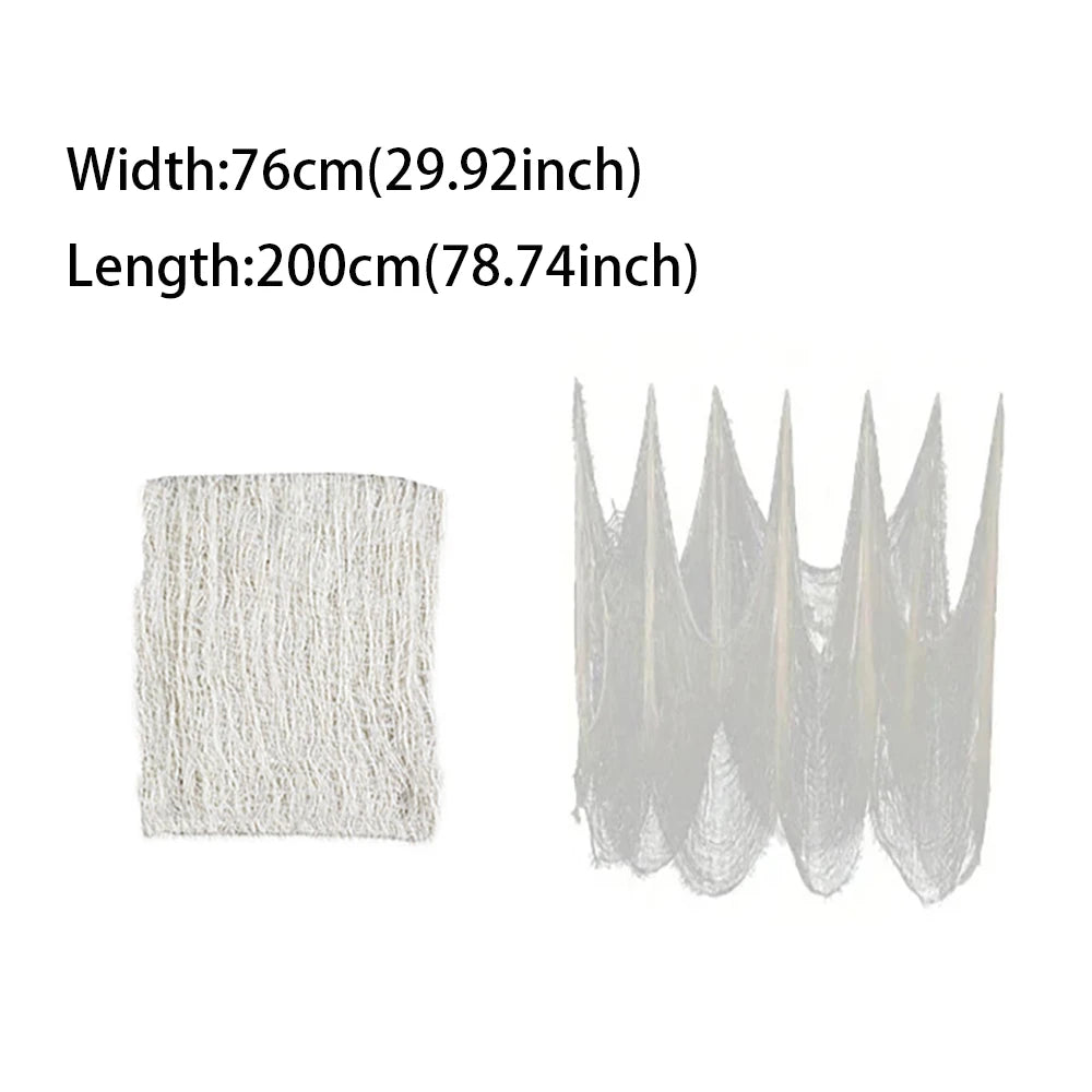 Halloween Bloody Gauze Decorations,Horror Bloody Cloth Bandage,Door Curtainsss,Halloween Haunted House Party Props Quick Pick Grocers