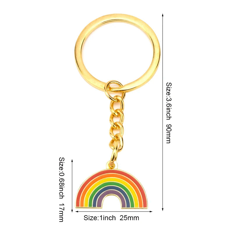 Progress Transgender Rainbow Pansexual pride Genderqueer pride Asexual Metal Key Ring Key Chain For Women Jewelry Quick Pick Grocers