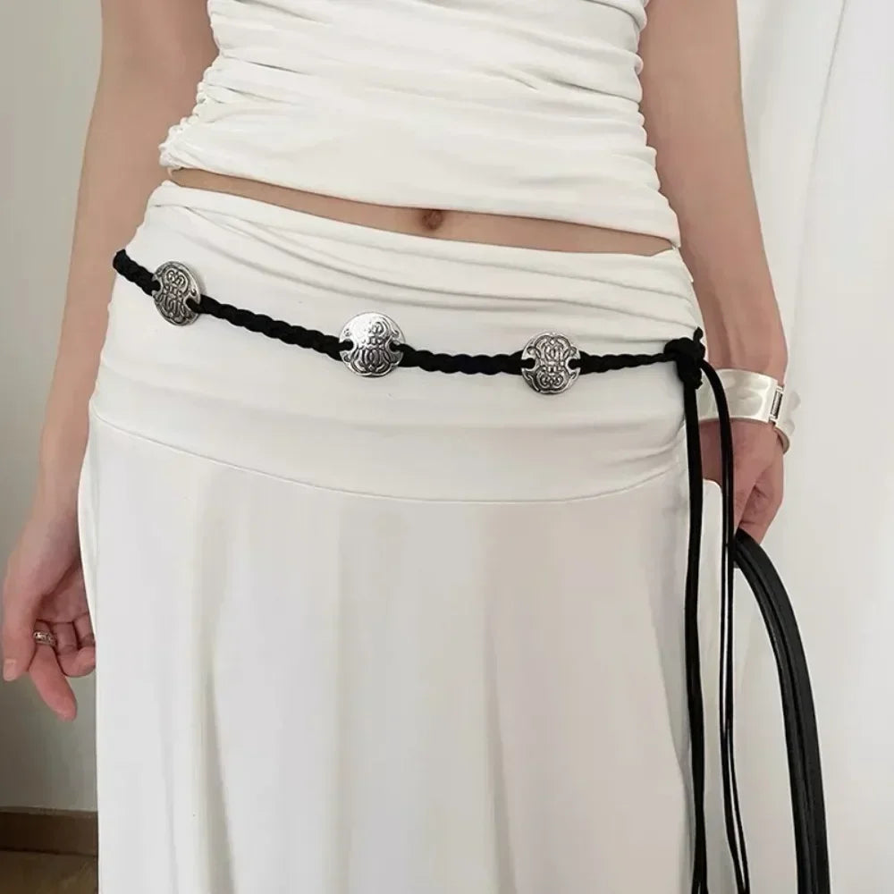 New Butterfly Tassel Waist Chain Y2K Trendy Bohemian Belt Summer Beach Accessories Vintage Flower Bohemian Belt Quick Pick Grocers