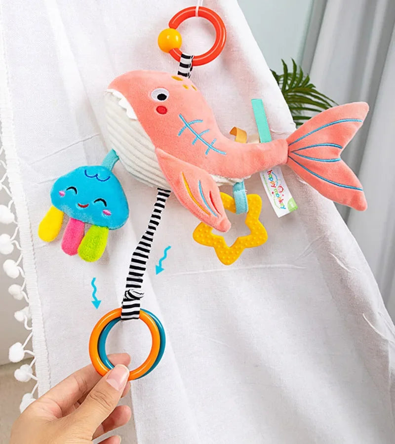 Soft Infant Crib Bed Stroller Mobile Hanging Rattle Baby Educational Toys Brain Developmental Hand Grip Cute Stuffed Animal Toys Purest Peak