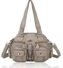 Vintage Women Handbags Satchel Top-handle Handbag PU Shoulder Bag Dumpling Pack Give Gifts Shoulder Bags Phone Money Pack Quick Pick Grocers