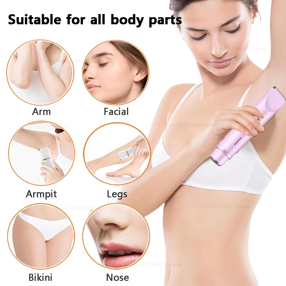 Electric Razor Woman Shaver Painless Mustache Epilator Leg Bikini Body Hair Trimmer for Women Facial Epilator Hair Remover Quick Pick Grocers
