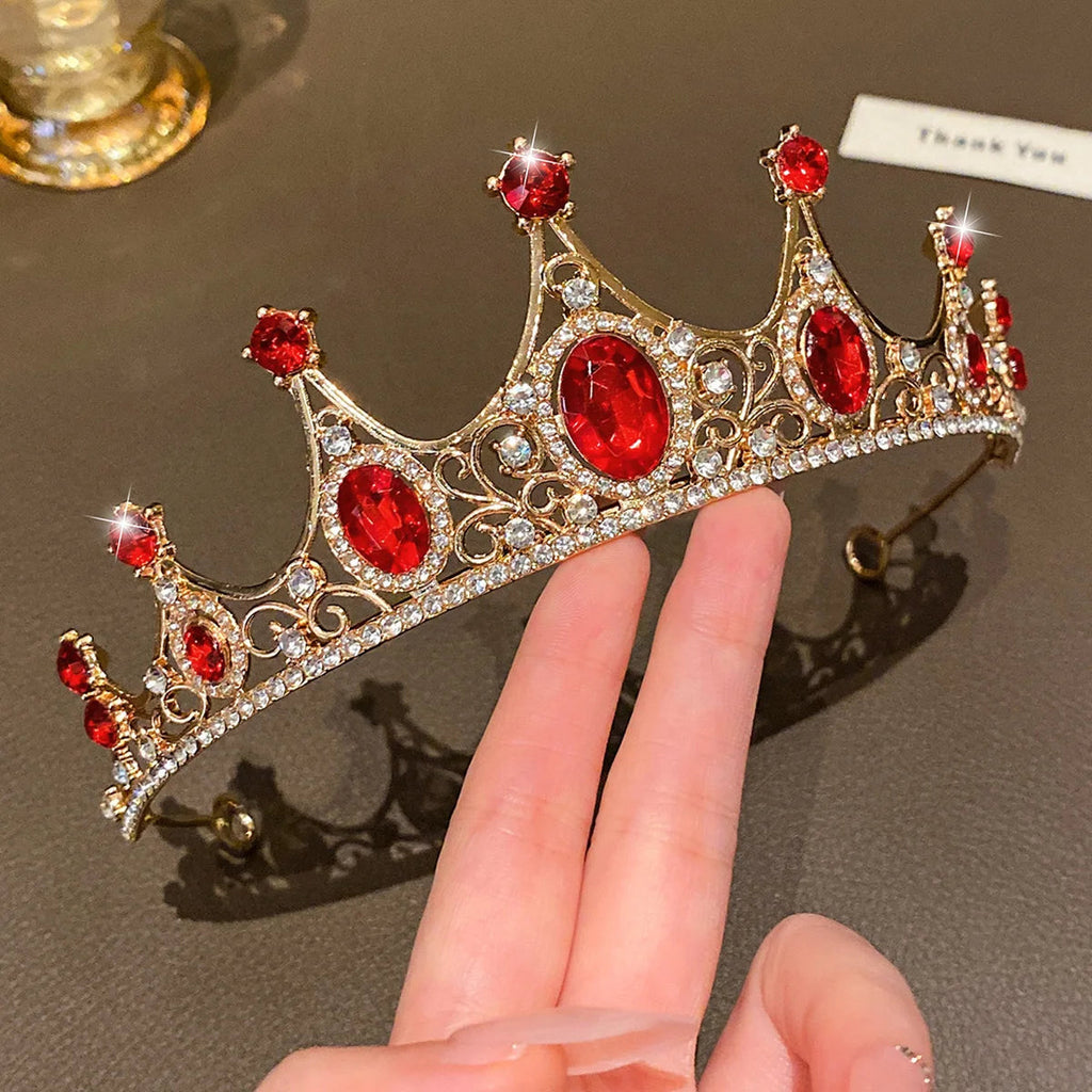 1 large crown fashionable temperament crown headband sweet wind hair accessory suitable for performances and birthdays Quick Pick Grocers
