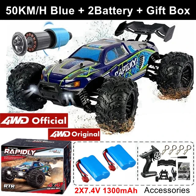 4WD Remote Control Car Off Road 4x4 RC High Speed Buggy Truck Super Brushless 50 or 80KM/H Fast Drift Racing Toy Kids Adults Econic Blanks