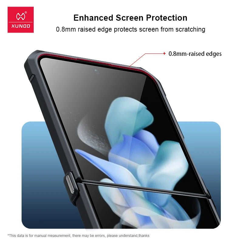 Xundd For Samsung Galaxy Z Flip 7 5 Z Flip 6 7 5G Case Airbag Shockproof Acrylic+TPU+Glass Back Cover For Flip5 z플립 5 7 케이스 Quick Pick Grocers