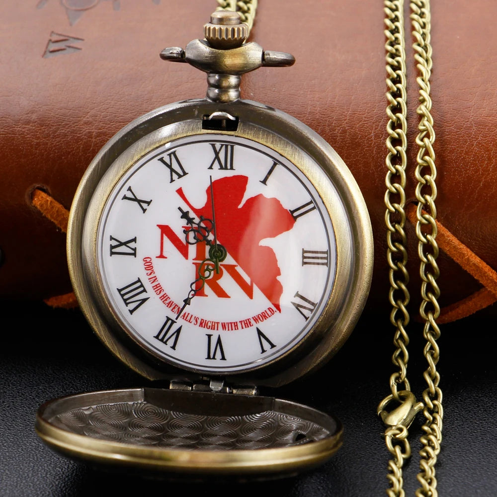 Bronze Antique Hollow Steel Quartz Pocket Watch - God's Land Decrypted Map - Best Gift Clock Selection for Men and Women Quick Pick Grocers