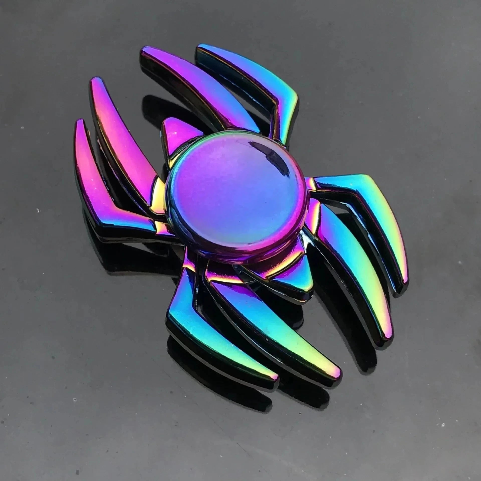 Metal Rainbow Fidget Spinner Colorful EDC Hand Spinner Anti-Anxiety Toy for Children Adult Relieves Stress Finger Spinner Gifts Econic Blanks