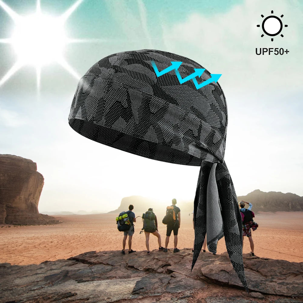 Summer Breathable Running Caps Pirate Hat Outdoor Sport Sun Protection Headscarf Cycling Helmet Liner Quick Dry Beanies Bandana Quick Pick Grocers