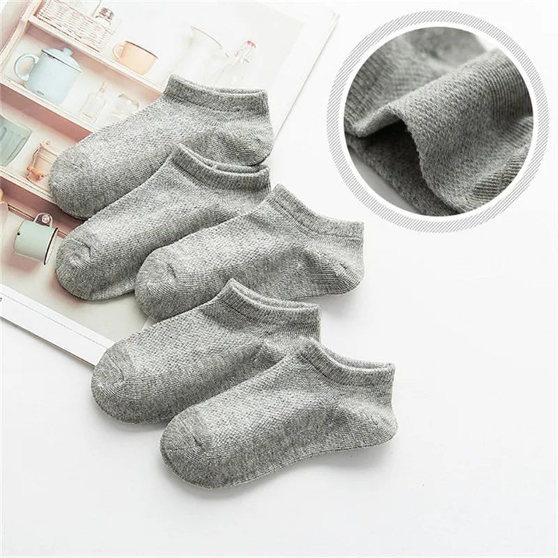 5 Pairs/Lot Children Socks Boy Girl Cotton Fashion Breathable Mesh Socks Spring Summer High Quality 1-12Years Kids Birthday Gift Quick Pick Grocers