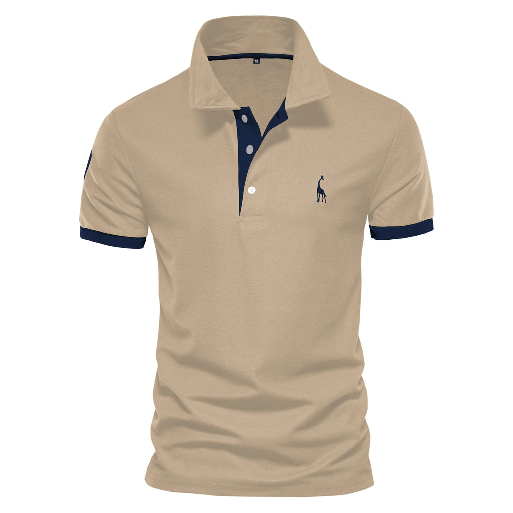 Dropshipping Polo Giraffe Shirt Men Quality Embroidery Summer Short Sleeve Polo Casual Business Social Mens Polos BR Size Quick Pick Grocers