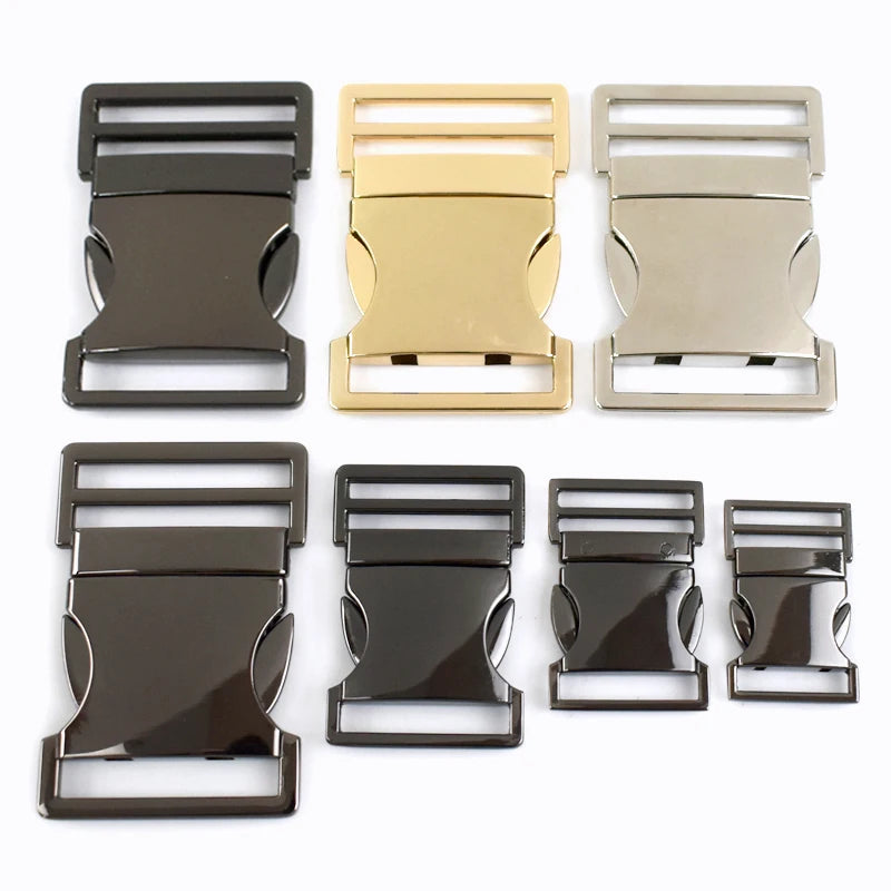 2-10Pcs 20/25/32/38mm Metal Quick Release Buckle Side Bag Strap Adjust Clip Clasp Clothes Belt Hook Closure Dog Collar Hardware Quick Pick Grocers