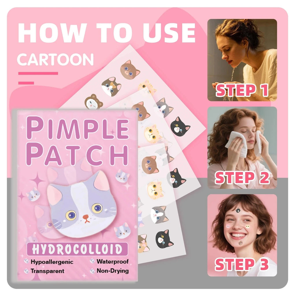 600pieces of cartoon cat acne patches, facial acne patches, concealer acne patches, and pimples patches. Ultra-thin and breathab Econic Blanks