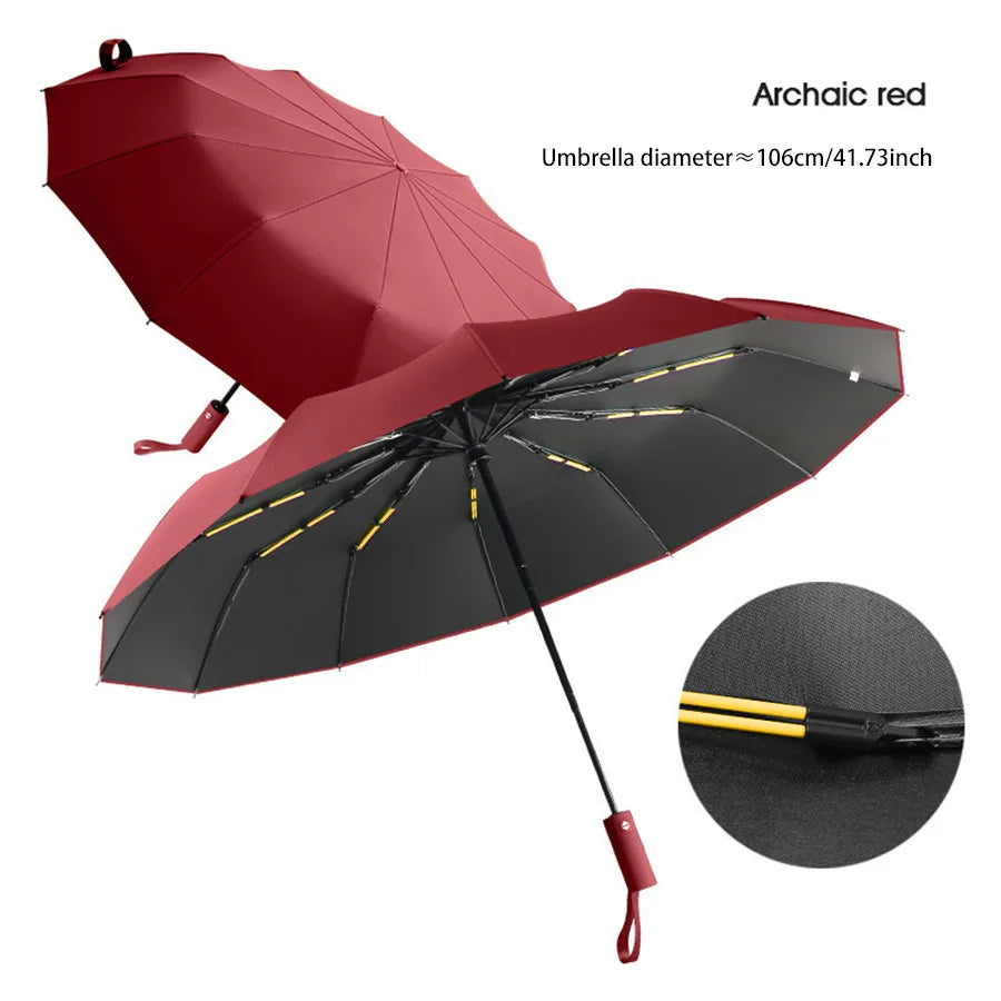 Reinforced 24-Bone Umbrella, Men's Business Strong And Durable Wind-resistant Umbrella, Anti-UV Sunscreen Umbrella Women's Sunny Quick Pick Grocers