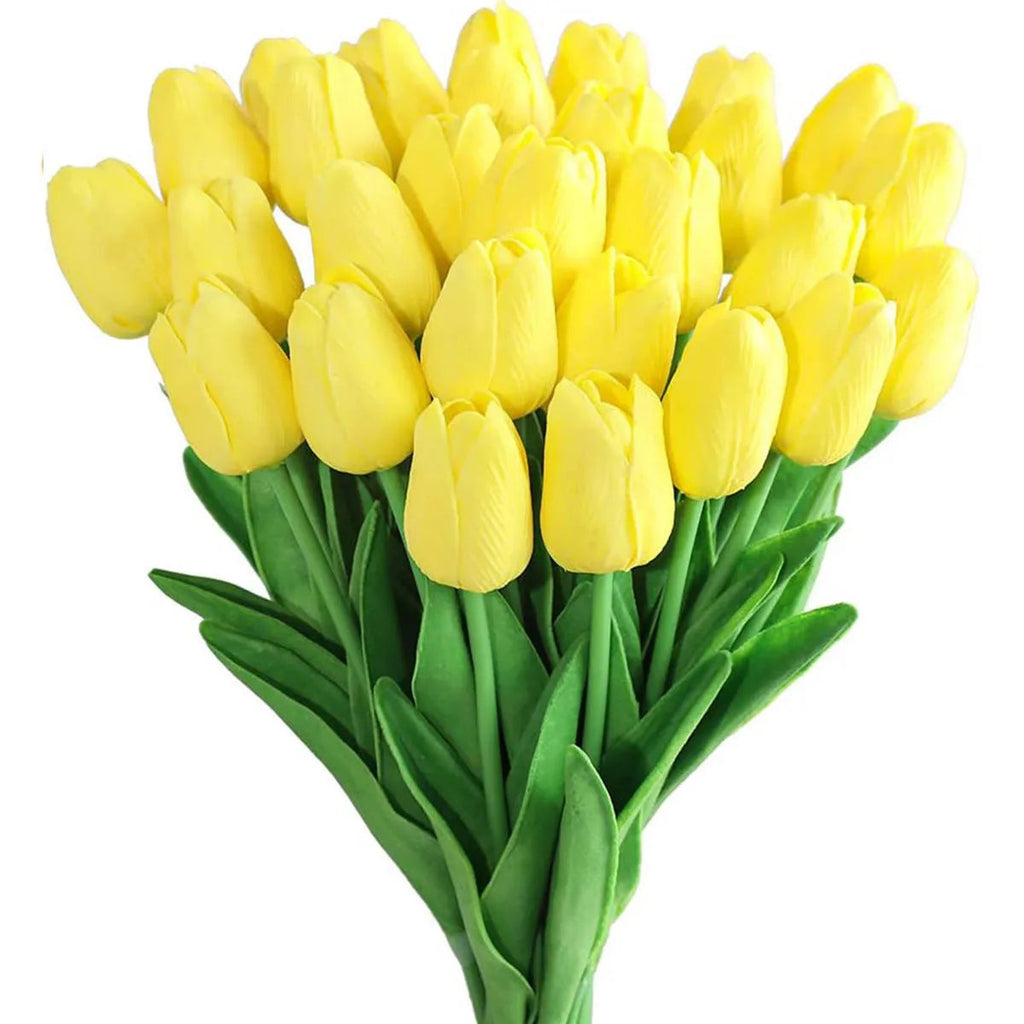 10Pcs Artificial Flower Realistic Touch Tulip Scrapbooking Vase Home Decor Wedding Garden Arch Garland  Mother's Day Bouquet diy Quick Pick Grocers