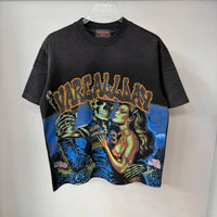 2026 New Fashion Streetwear Shinning Diamond Baggy Tshirts for Men and Women Short Sleeve Rhinestone Cotton Top Tees Oversized Quick Pick Grocers