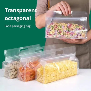 5pcs Reusable Leakproof Food Storage Bags For Nut Grain Vegetable Fruit And Snack Kitchen Organizer Storage Containers Econic Blanks