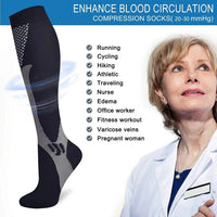 Compression Socks Varicose Veins Men's And Women's Sports Socks Football 20-30 Mmhg Elastic Anti Fatigue Pain Relief Wholesale Quick Pick Grocers