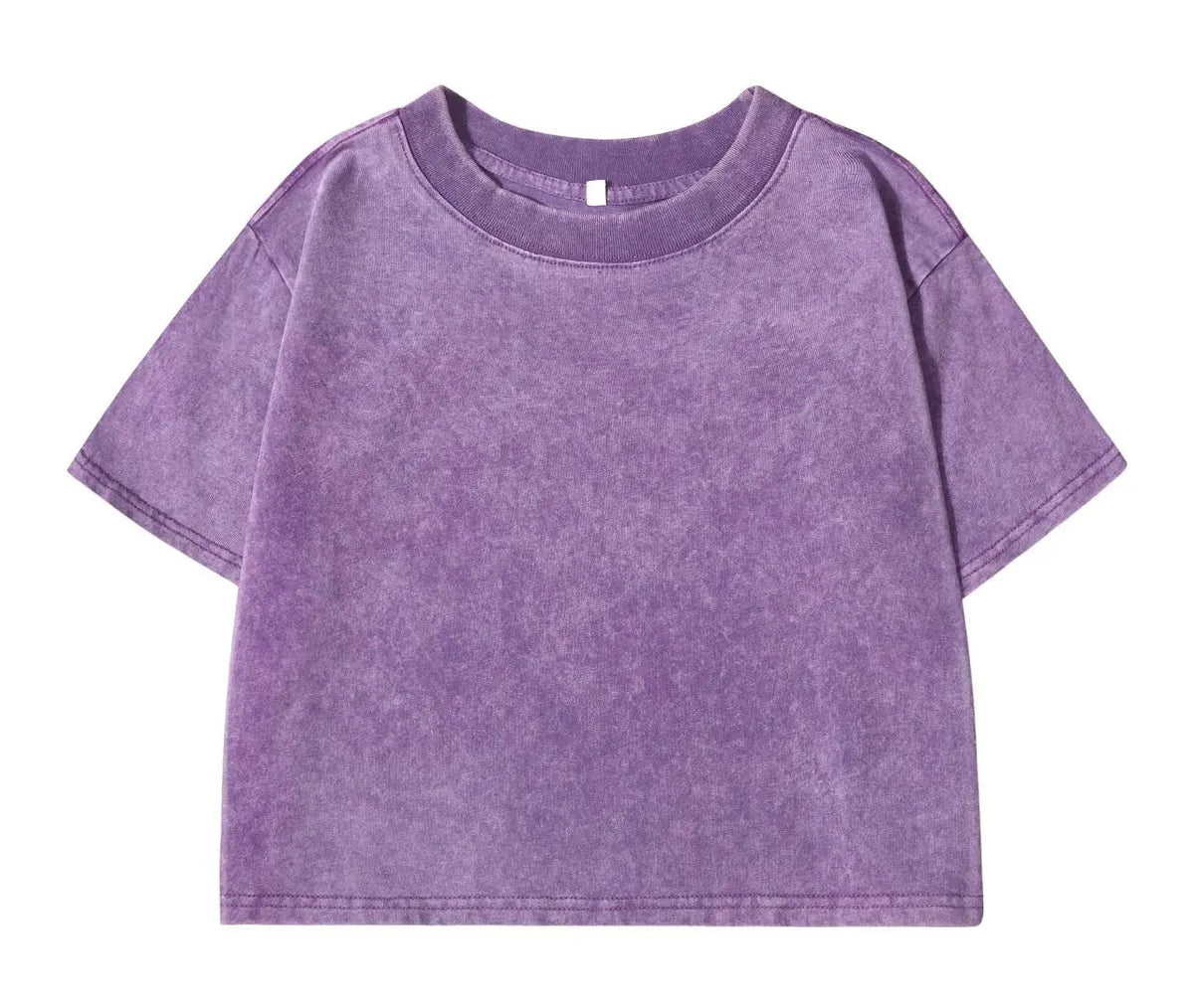 100% Cotton Washed T-Shirts For Women Loose O-Neck Crop Tops Y2k Street Female Clothes Summer Casual Vintage Short Sleeve Tees Quick Pick Grocers