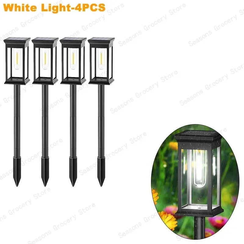Waterproof LED Solar Lights for Garden Yard Driveway - Automatic Pathway Lighting Outdoor Landscape Lighting Auto On/Off at Dusk Quick Pick Grocers