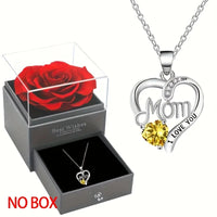Elegant Style Heart shaped Pendant Necklace Hollow Design Mother's Day Gift Party Suitable for Best Friends Without Box Quick Pick Grocers