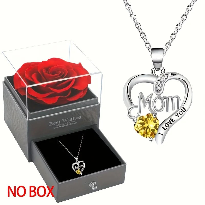Elegant Style Heart shaped Pendant Necklace Hollow Design Mother's Day Gift Party Suitable for Best Friends Without Box Quick Pick Grocers