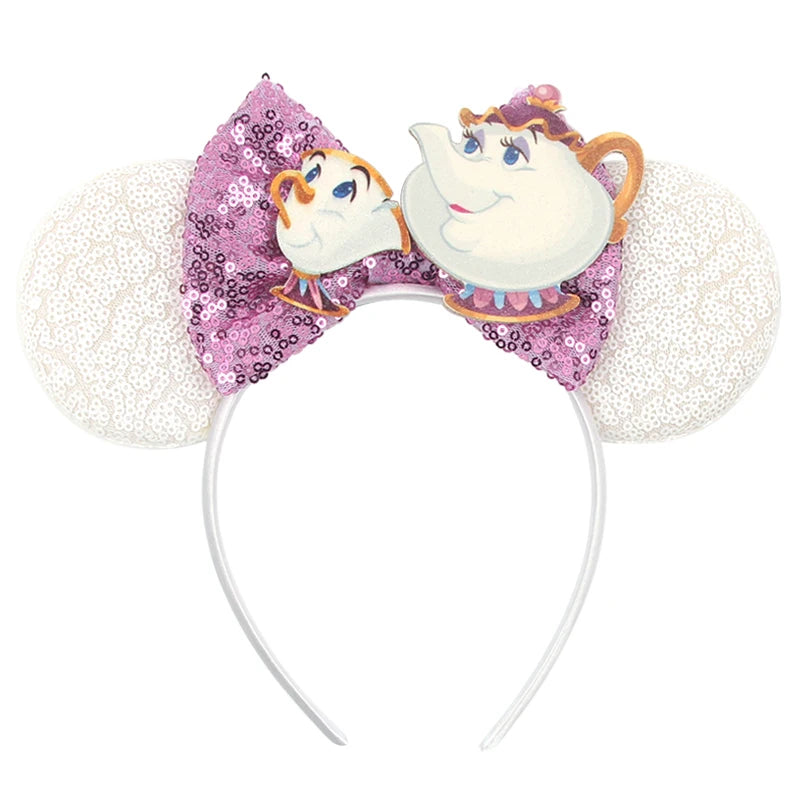 New Christmas Halloween Mouse Ears Headband Cartoon Sequin Bows Headband Birthday Party Princess Cosplay Costume For Women Adult Quick Pick Grocers