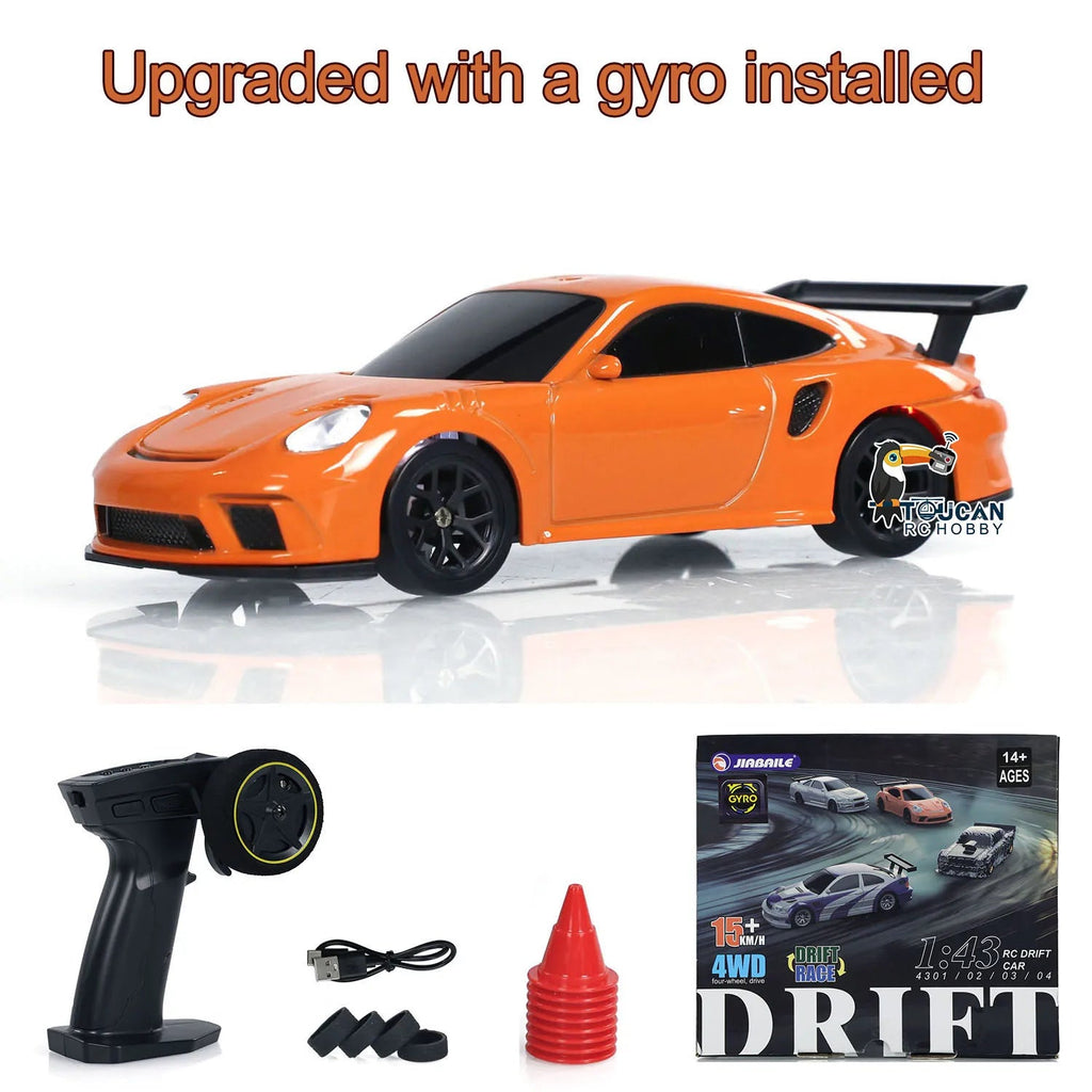 New RC Drift Car Upgraded Gyro 1/43 Racing RTR 4WD Four-wheel Drive High Speed Radio Control Model 2.4g Drift Race Car Mini Gift Econic Blanks