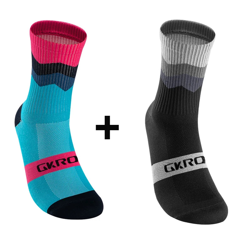 2pairs Professional Cycling Socks Breathable Road Bicycle Socks Men Women Outdoor Sports Racing e Compression Cycling For Women Quick Pick Grocers