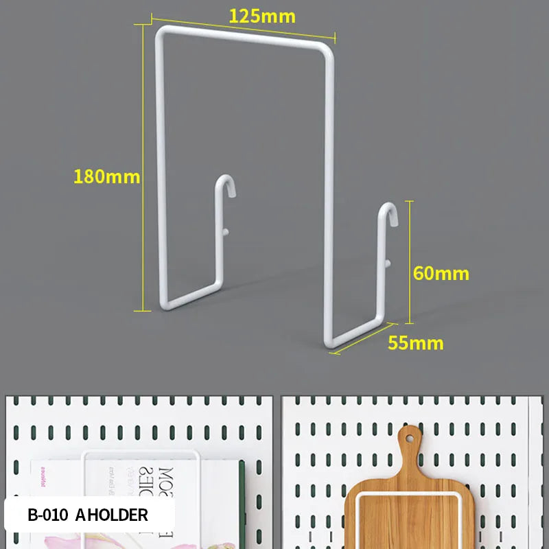 Home Study Storage Pegboard: Suitable for Displaying Figurines, Desk-Top Standing & Clip-On Storage for Furniture Items Quick Pick Grocers