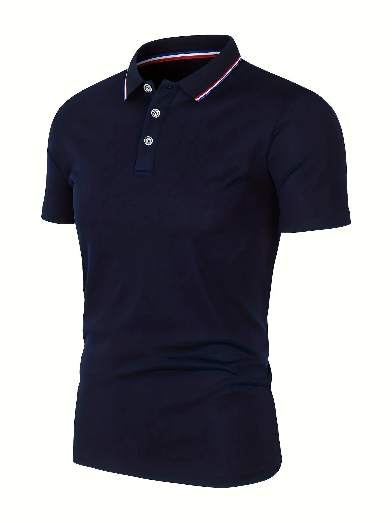 2025 Hot Sale Men's Summer Casual Breathable Comfortable Polo Shirt Men's Solid Color High Quality Short Sleeve T-Shirt Quick Pick Grocers