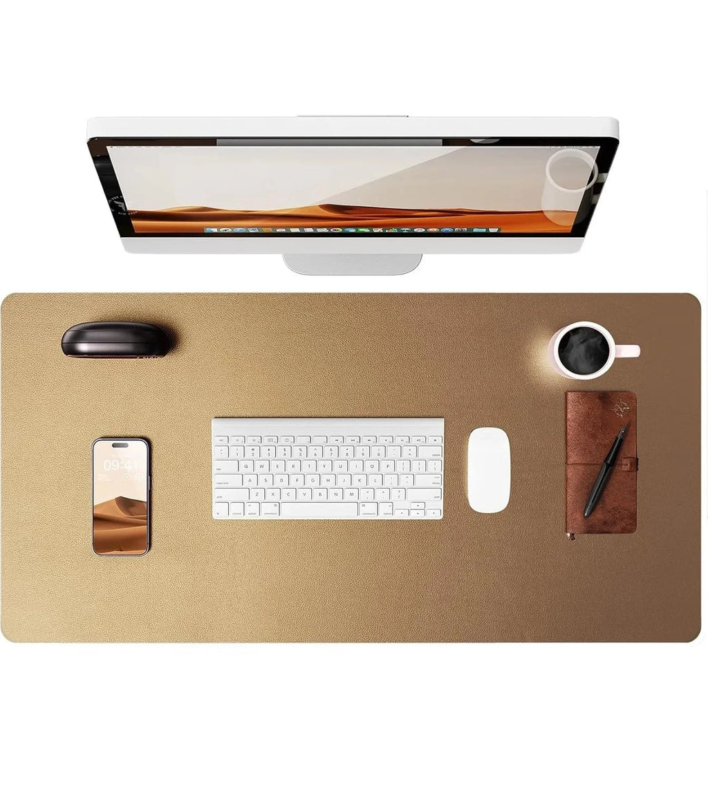 Large Mouse Pad,Office Desk Mat, Leather Desk Pad Protector, Non-Slip PU Leather Desk Blotter, Laptop Desk Pad Econic Blanks
