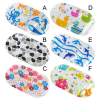 Soft Cartoon PVC Kids Anti Slip Bath Mat Non Skid Safety With Sucker Shower Mat Massage Bathtub Mats Pad Quick Pick Grocers
