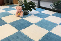 30*30CM Soft Plush Children Kids Rug Play Mat Puzzle Carpet Warm Playmat Interlocking Exercise Tiles Floor Carpet Decoration Mat Quick Pick Grocers