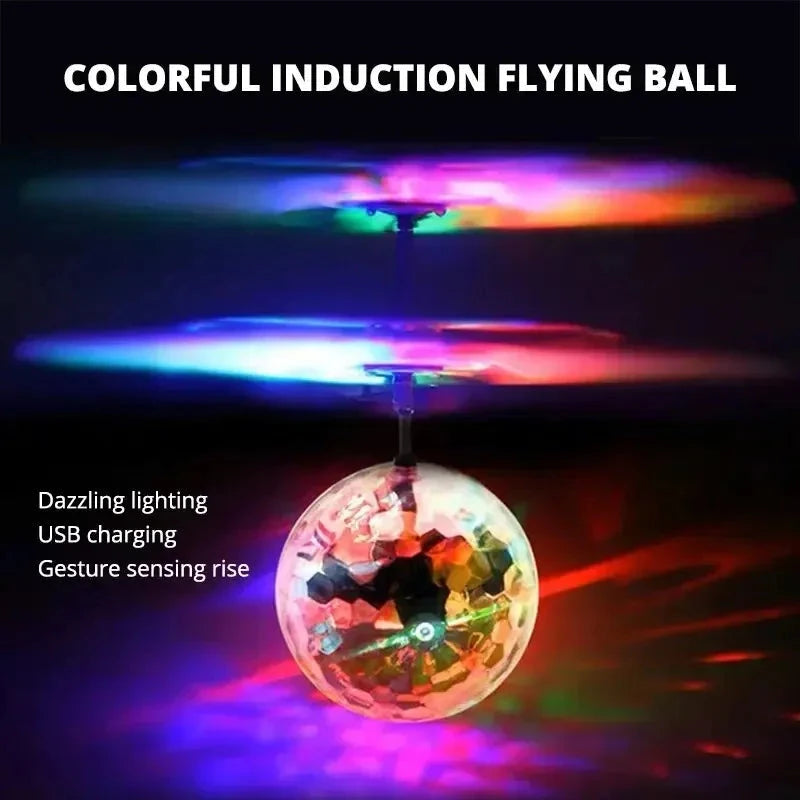 Colorful Sensing Flying Ball, New and Unique Toy, Led Light Hanging Crystal Ball, RC Gesture Control Flying Ball, Christmas Gift Econic Blanks