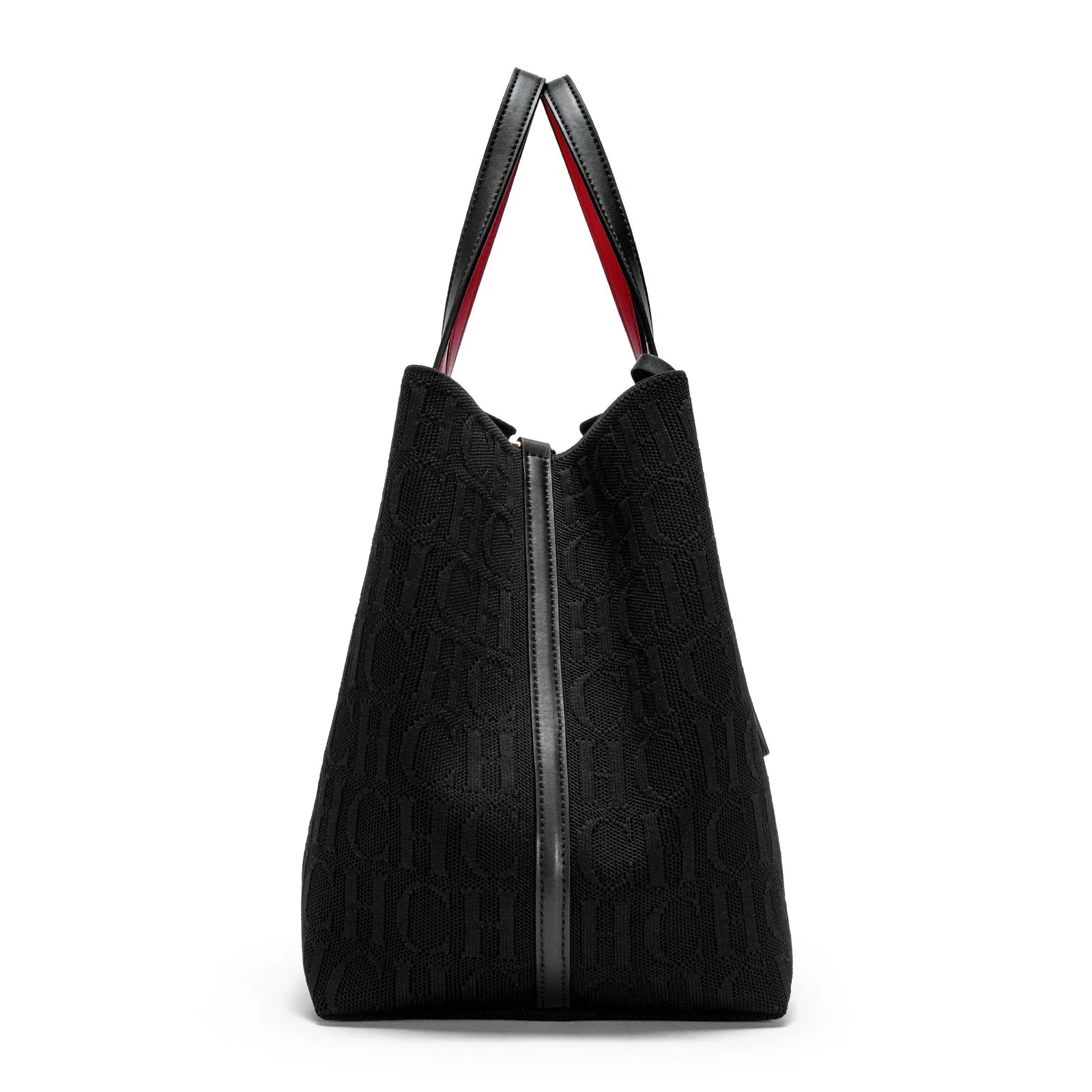 CHCH Large Capacity Black Knitted Tote Bag – Simple Shopping Handbag Econic Blanks