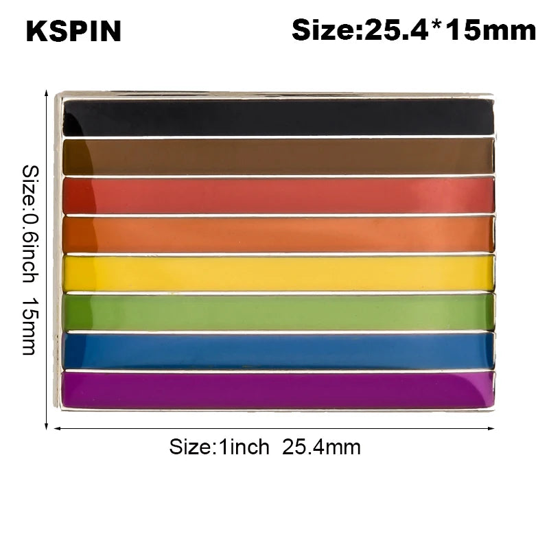 Pride Badge Bisexual Pansexual Brooch Lesbian Pride Pin Flag LGBTQ Gay Flag Lapel Pin Quick Pick Grocers
