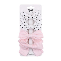 4Pcs/Set Baby Bows Hair Clips Muslin Girls Hairpins Hairclip For Kids Cotton Linen Barrette Flower Print Side Pin  Accessories Purest Peak