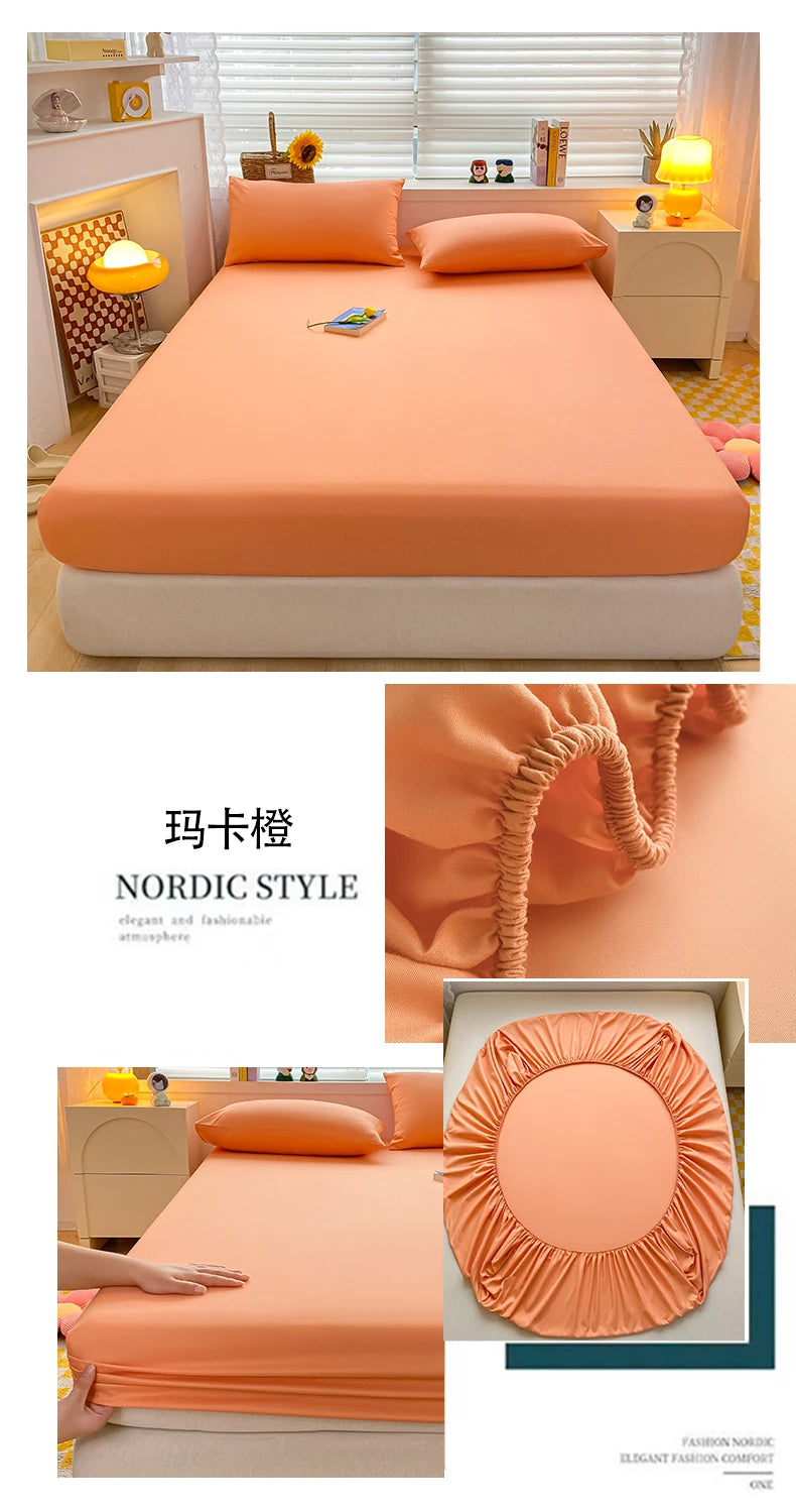 Soft Cotton Fitted Bed Sheet with Elastic Mattress Cover Quick Pick Grocers