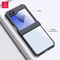 Xundd For Samsung Galaxy Z Flip 7 5 Z Flip 6 7 5G Case Airbag Shockproof Acrylic+TPU+Glass Back Cover For Flip5 z플립 5 7 케이스 Quick Pick Grocers