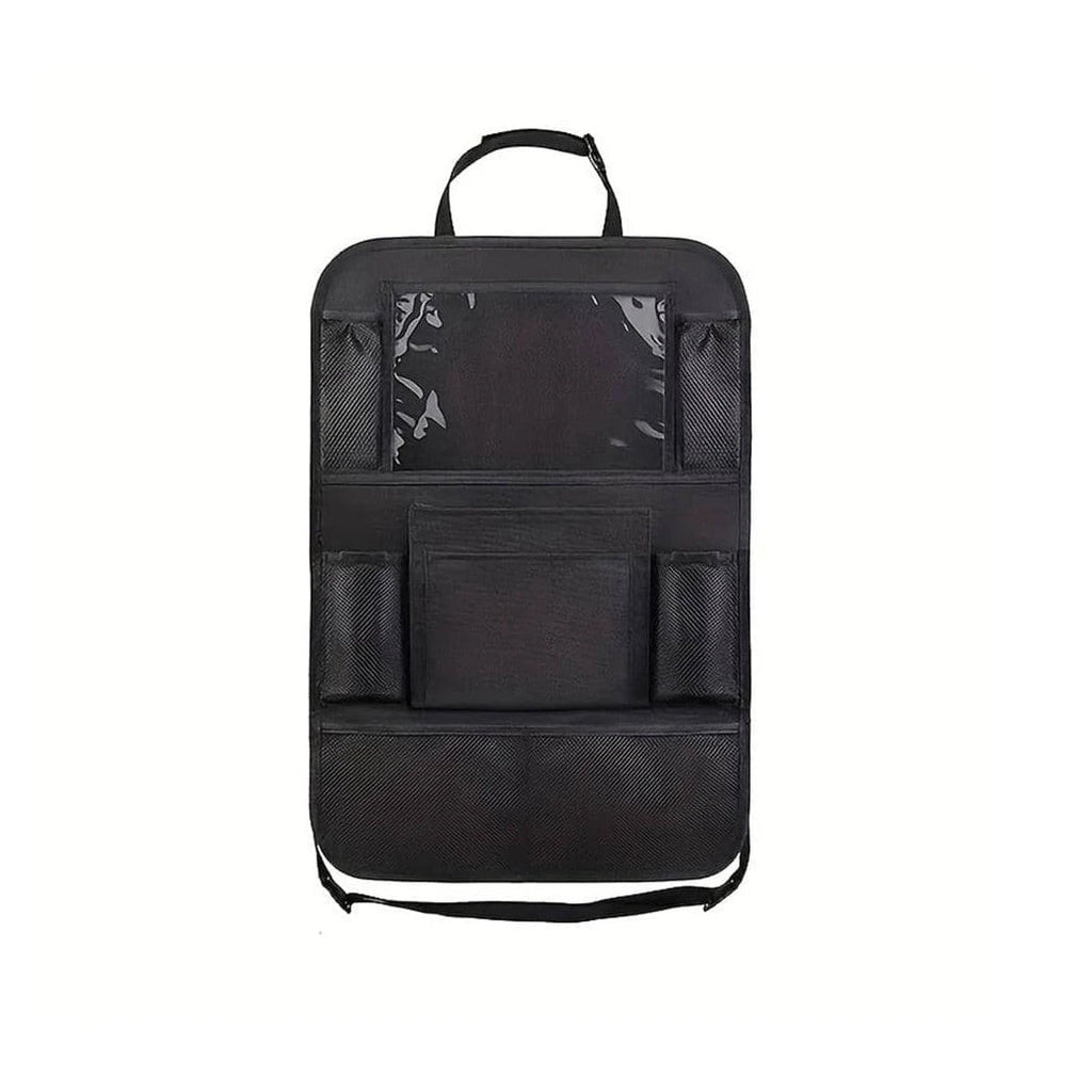 1pc Simple Black large size Multi Grid Seat Back Hanging Car Storage Bag, Multifunction Car Storage Bag For Car, Halloween, Than Econic Blanks