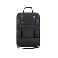 1pc Simple Black large size Multi Grid Seat Back Hanging Car Storage Bag, Multifunction Car Storage Bag For Car, Halloween, Than Econic Blanks