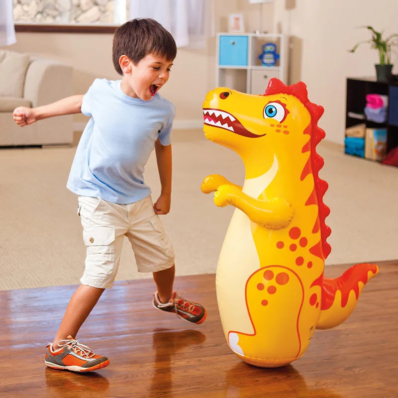 Children Adult Tumbler Boxing Inflatable Standing Punching Bag Boys Dinosaur Sport Toys Kids Activity Outdoors Game Gift Quick Pick Grocers