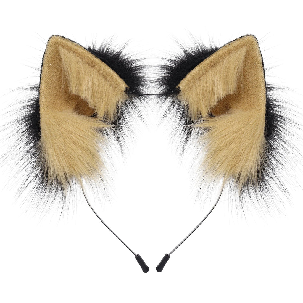 Handmade Faux Fur Animal Ears Headband Furry Cat Fox Ear Hairhoop Headwear Costume Accessory for Cosplay Masquerade Quick Pick Grocers